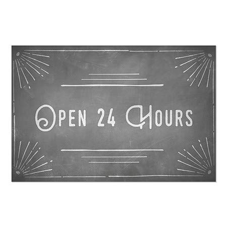 CGSignLab | פתוח 24 שעות -פינת גן נצמד חלון | 30 x20